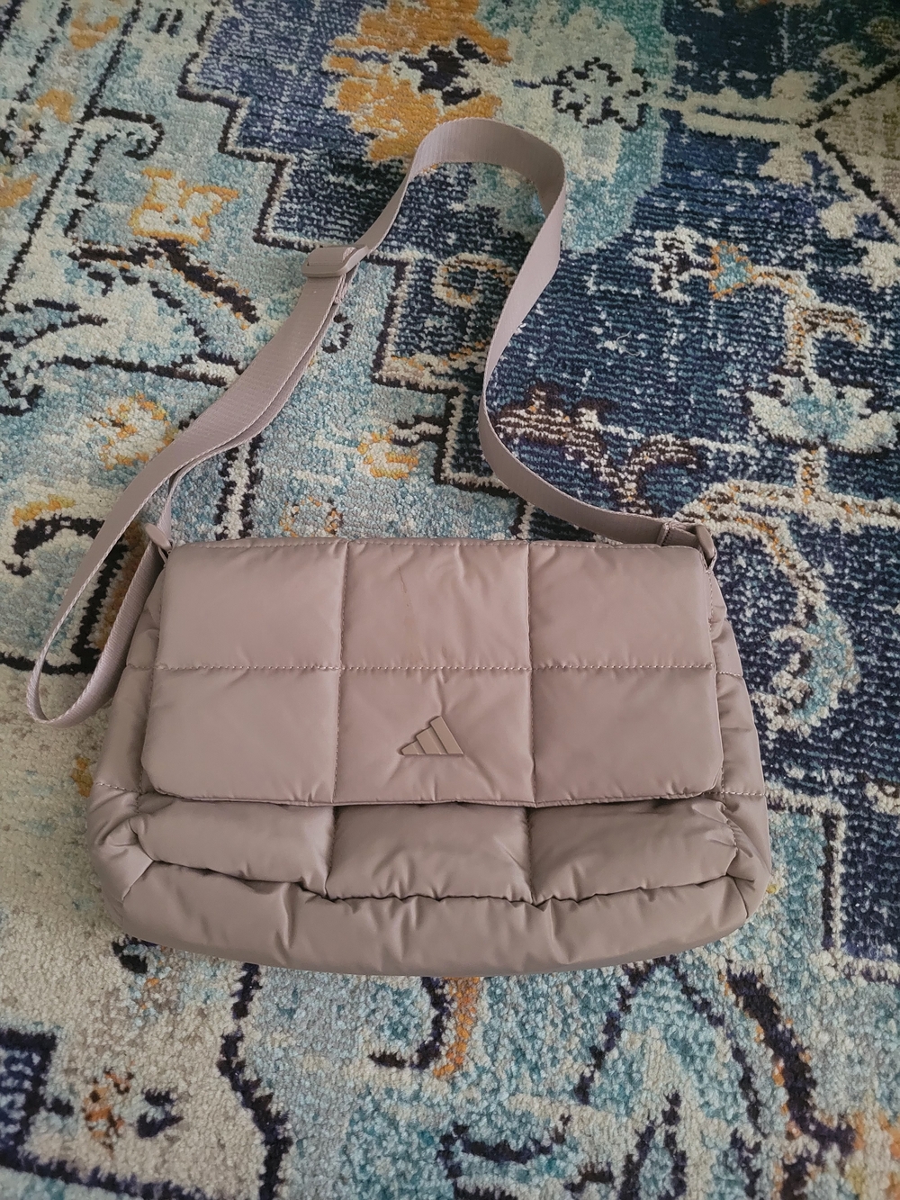 adidas Quilted Shoulder Bag in Taupe Beige